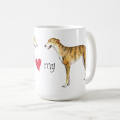 グレイハウンドコーヒーマグが大好き コーヒーマグカップ (正面右)