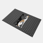 グレイハウンドシスターズイラストレーション戸口エントランス ドアマット (アングル)