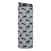 グレイハウンドシルエットブラックオングレー タンブラー (回転右)