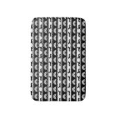 グレイハウンドシルエット白黒アールデコファン バスマット (正面縦)