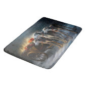 グレイハウンドスノウィースリークリスマスデコール バスマット (アングル)