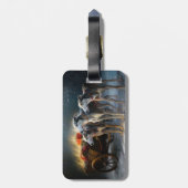 グレイハウンドスノウィースリークリスマスデコール ラゲッジタグ (裏面縦)