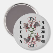 グレイハウンドトリオハートドッグ食洗機マグネット マグネット (正面/裏面)