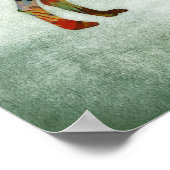 グレイハウンドドッグアートプリントフローラポスター ポスター (角)