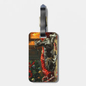 グレイハウンドドッグクリスマスフェスティバル ラゲッジタグ (裏面縦)