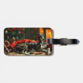 グレイハウンドドッグクリスマスフェスティバル ラゲッジタグ (裏面横)