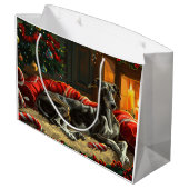 グレイハウンドドッグクリスマスフェスティバル ラージペーパーバッグ (裏面アングル)