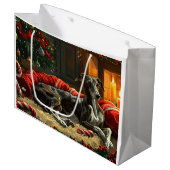 グレイハウンドドッグクリスマスフェスティバル ラージペーパーバッグ (正面アングル)