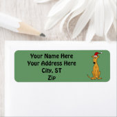 グレイハウンドドッグクリスマス住所 シールまたはギフトラベル ラベル (インサイチュ)