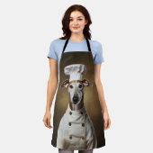 グレイハウンドドッグシェフ エプロン (着用した状態)