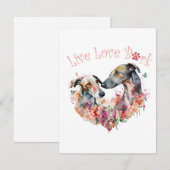 グレイハウンドドッグママフローラ ノートカード (正面/裏面)