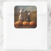 グレイハウンドパピー秋デライトカボチャ スクエアシール (バッグ)