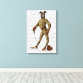 グレイハウンドフェンサーダークフル キャンバスプリント (インサイチュ (ウッドフロア))