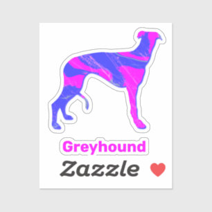 グレイハウンドホットピンク&ブルードッグカスタムステッカー シール