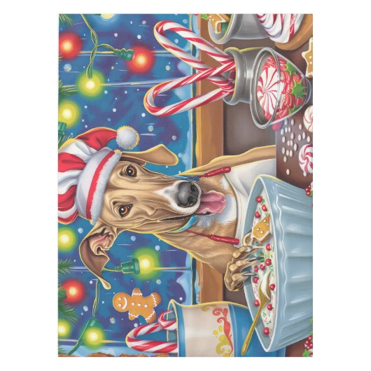 グレイハウンドホリデーベーキング:フェスティバルクリスマス テーブルクロス (正面)