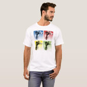 グレイハウンドポップ・アートのアート Tシャツ (正面フル)