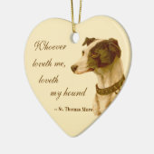 グレイハウンドポートレート/有名なセントトーマスもっと引用文 セラミックオーナメント (左)