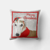 グレイハウンドメリークリスマス クッション (裏面)