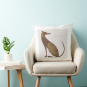 グレイハウンドモダンドッグポートレート クッション (椅子)