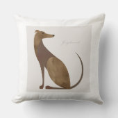 グレイハウンドモダンドッグポートレート クッション (正面)