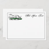 グレイハウンドランニングウィペットの紋章クレストカード ノートカード (正面/裏面)