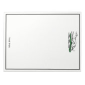 グレイハウンドランニングウィペットの紋章 ノートパッド (正面)