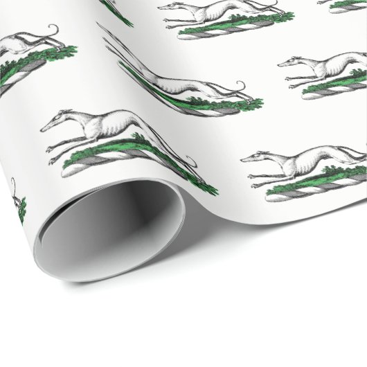 グレイハウンドランニングウィペットの紋章 ラッピングペーパー (ロールコーナー)