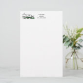 グレイハウンドランニングウィペットの紋章 便箋 (スタンド正面)