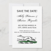 グレイハウンドランニングウィペットの紋章 招待状 (正面)