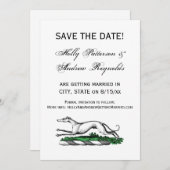 グレイハウンドランニングウィペットの紋章 招待状 (正面/裏面)