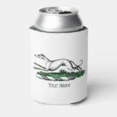 グレイハウンドランニングウィペットの紋章 缶クーラー (缶裏面)