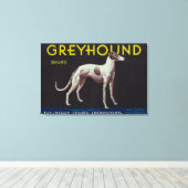 グレイハウンドレモンラベルサンディマス， CA キャンバスプリント (インサイチュ (ウッドフロア))