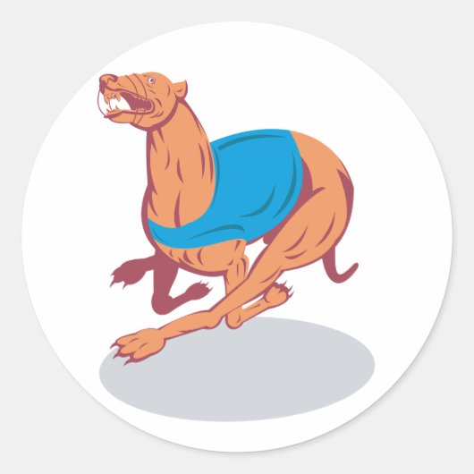 グレイハウンドレーシングステッカー ラウンドシール (正面)