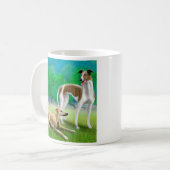 グレイハウンドレース犬のマグ コーヒーマグカップ (正面左)