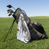 グレイハウンド冬ワンダーランドクリスマスジョイ ゴルフタオル (グリーン)