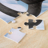 グレイハウンド冬ワンダーランドクリスマスジョイ ジグソーパズル (側面)