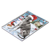 グレイハウンド冬ワンダーランドクリスマスジョイ ノートブック (左側)