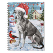 グレイハウンド冬ワンダーランドクリスマスジョイ ノートブック (正面)