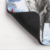 グレイハウンド冬ワンダーランドクリスマスジョイ マウスパッド (コーナー)