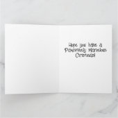 グレイハウンド小妖精や小人子犬クリスマスカード カード (内部)