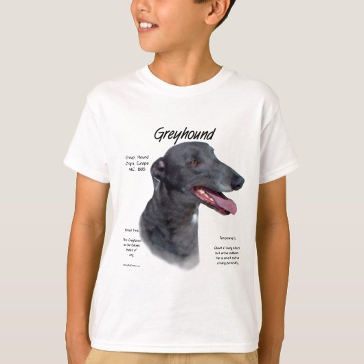 グレイハウンド履歴デザイン Tシャツ (正面)