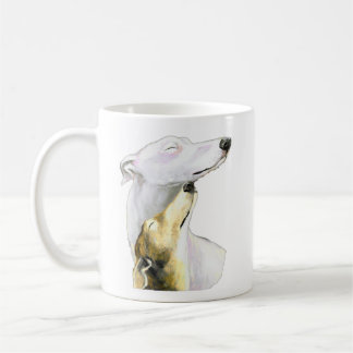 "グレイハウンド愛"犬の芸術のマグ コーヒーマグカップ