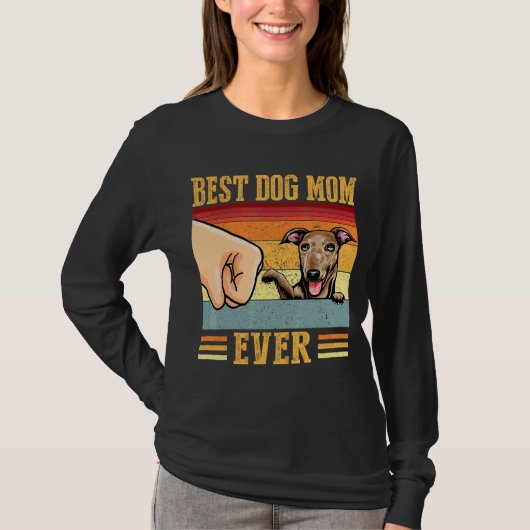 グレイハウンド最高のママ犬ママ Tシャツ (正面)