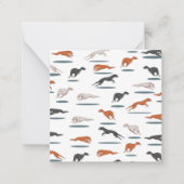 グレイハウンド模様 ノートカード (正面)