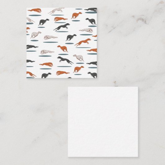 グレイハウンド模様 ノートカード (正面/裏面)