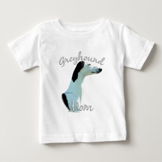 グレイハウンド母2 ベビーTシャツ (正面)