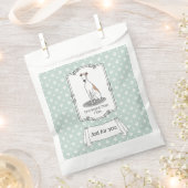 グレイハウンド母（子犬の白）かわいい犬のおもしろい母 フェイバーバッグ (クリップ留めされた状態)