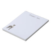 グレイハウンド漫画パーソナライズされた犬 ノートパッド (回転)