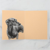 グレイハウンド炭スケッチ カード (内部)