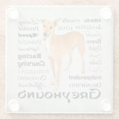 グレイハウンド特性ガラスコースター ガラスコースター (裏面)